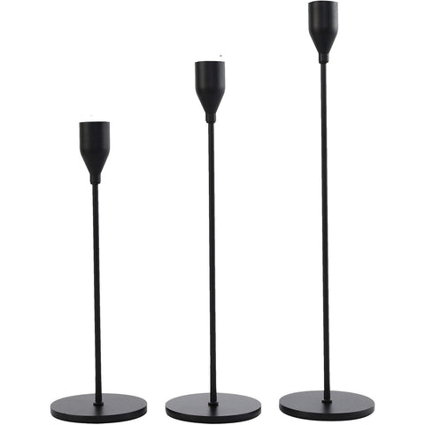 Candelabro Negro Juego de 3