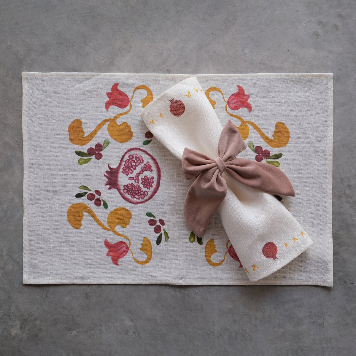 Set de 6 Manteles Royal Pomegranate