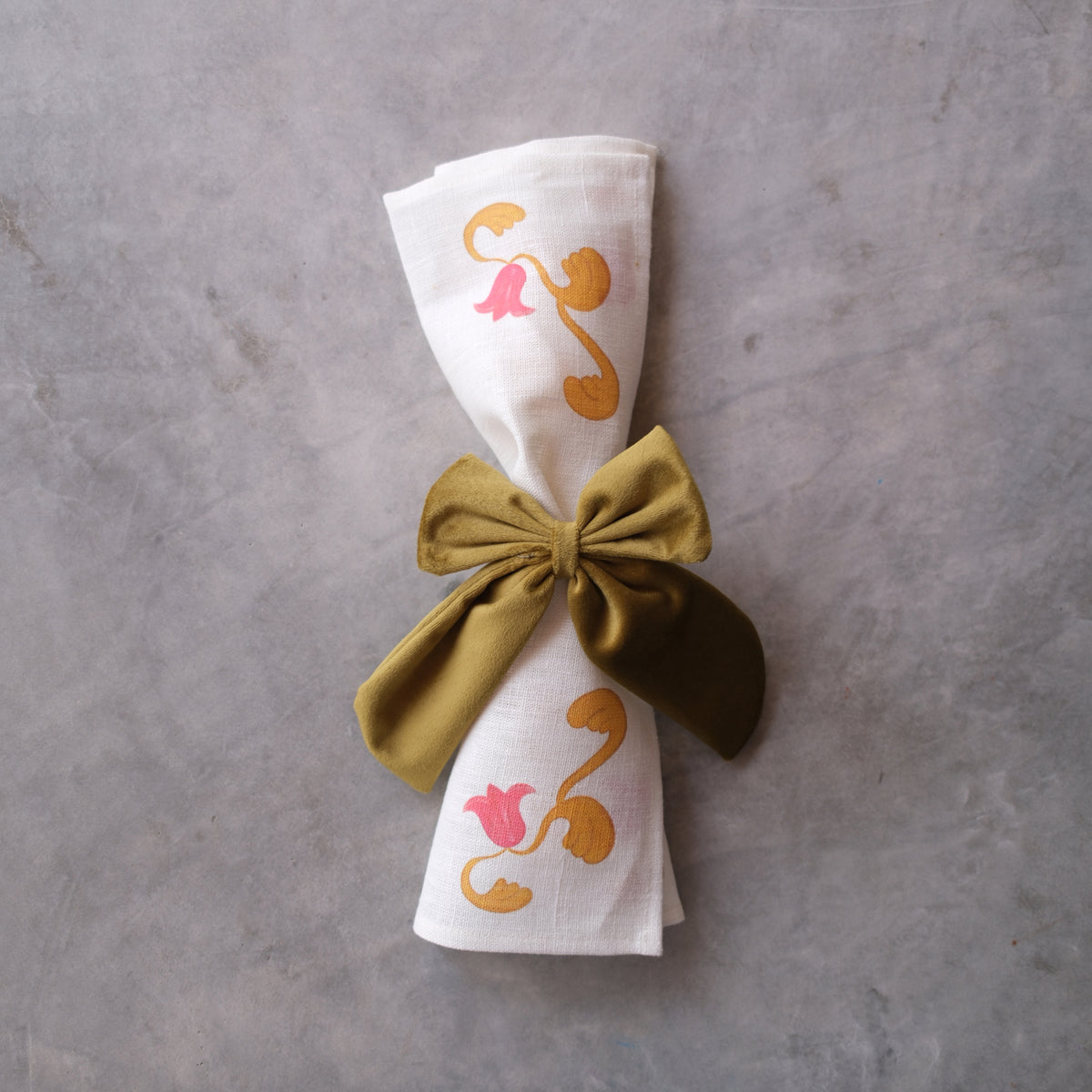 Set de 6 Servilletas Golden Bloom