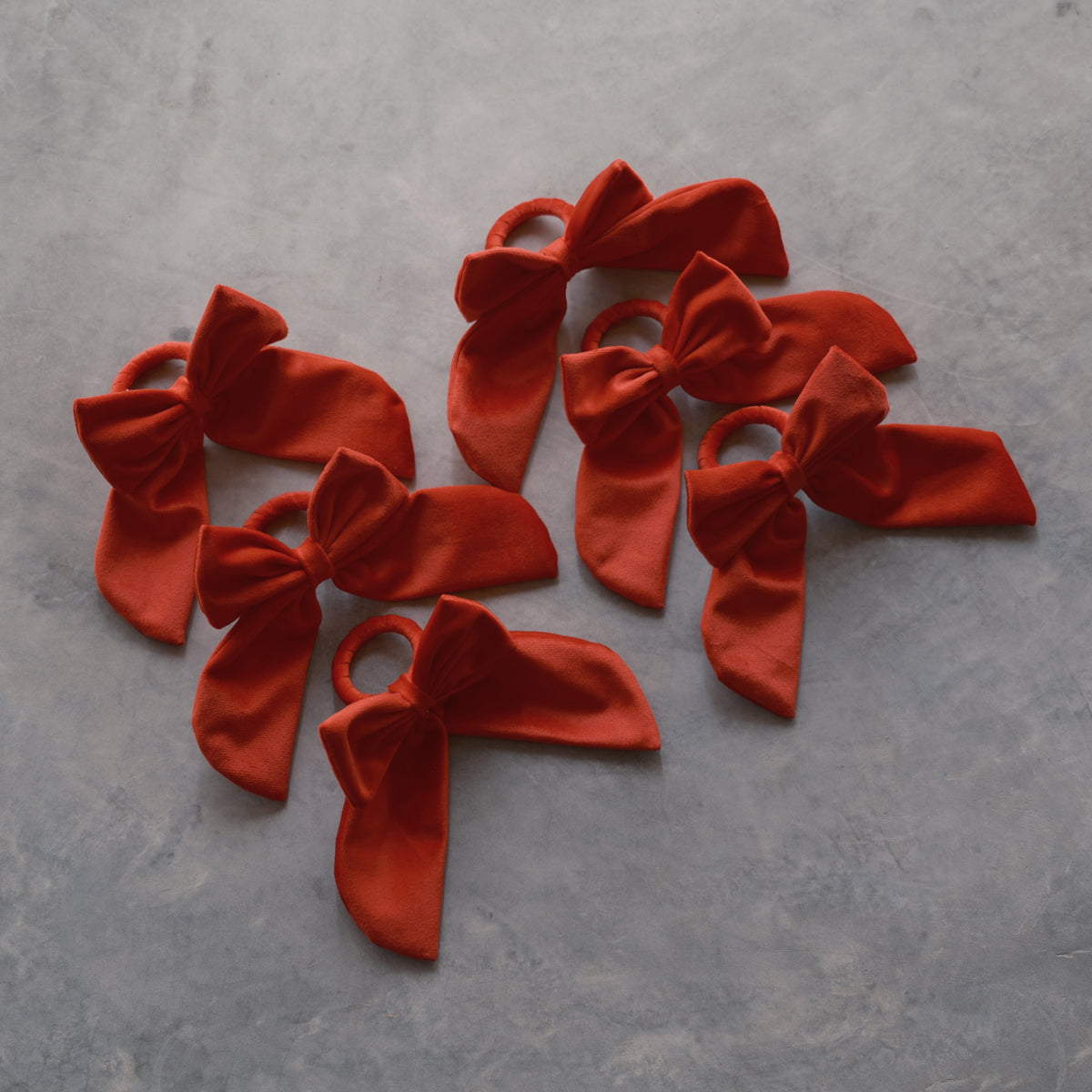 Set de 6 Moños Rojo
