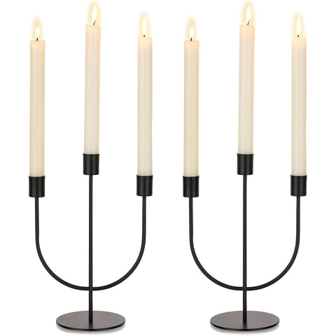 Candelabros negro mate