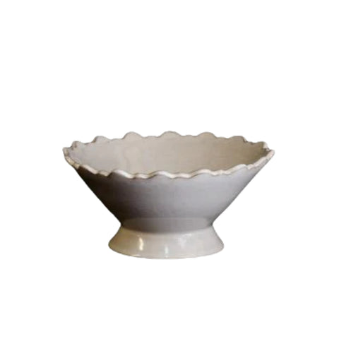 Bowl con pedestal blanco